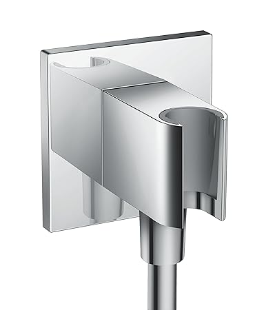 hansgrohe FixFit Wall outlet square with shower holder, chrome, 26486000