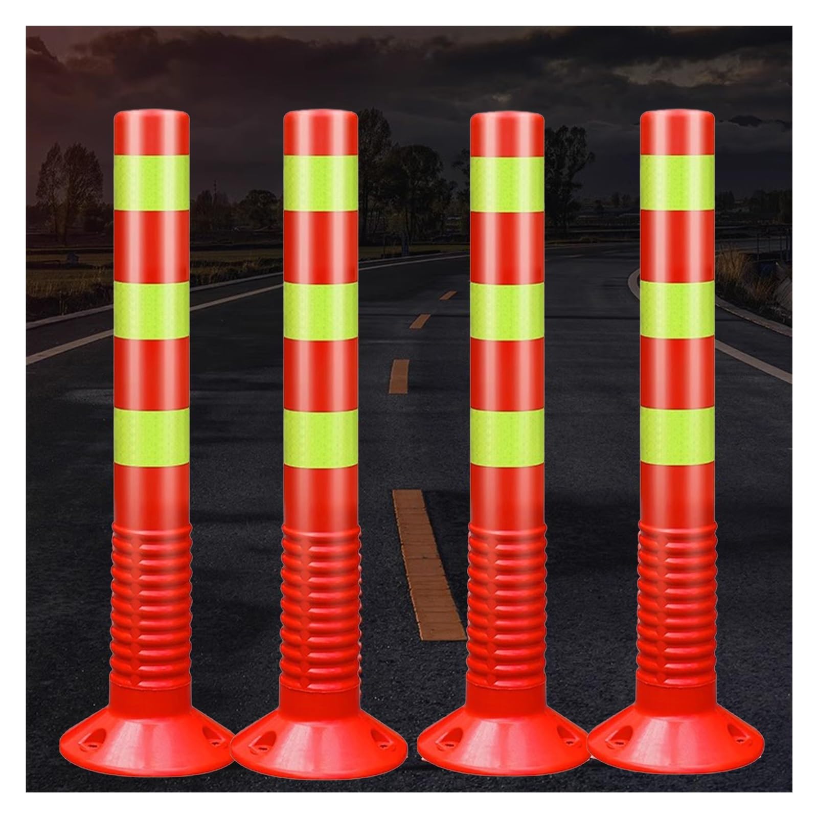 Cônes de signalisation routière en plastique contre le stationnement