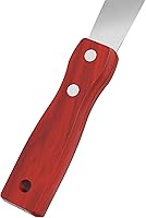 Vista 4 de Cuchillo de masilla, herramienta raspadora de acero inoxidable de 1 pulgada, cuchillos de metal con mango de madera para paneles de yeso