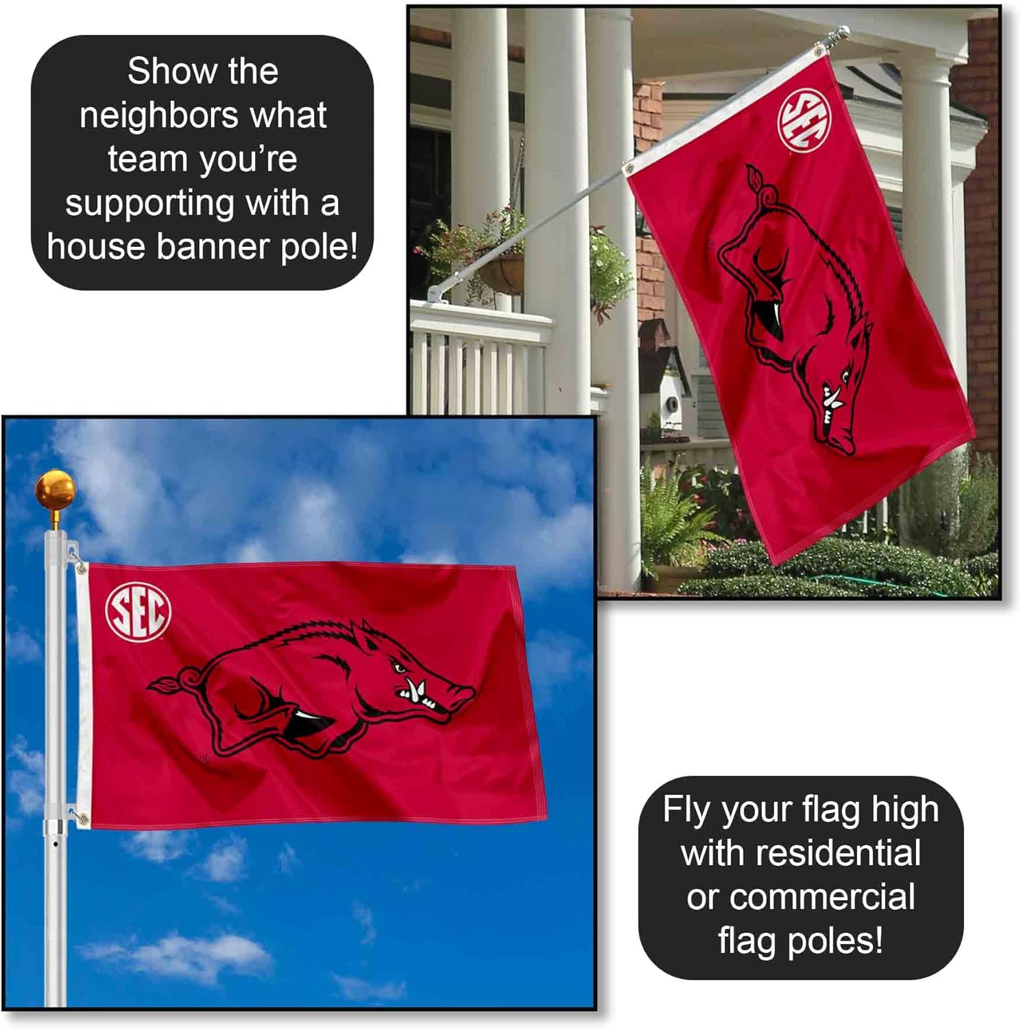 Arkansas SEC 3x5 Flag - Image 3