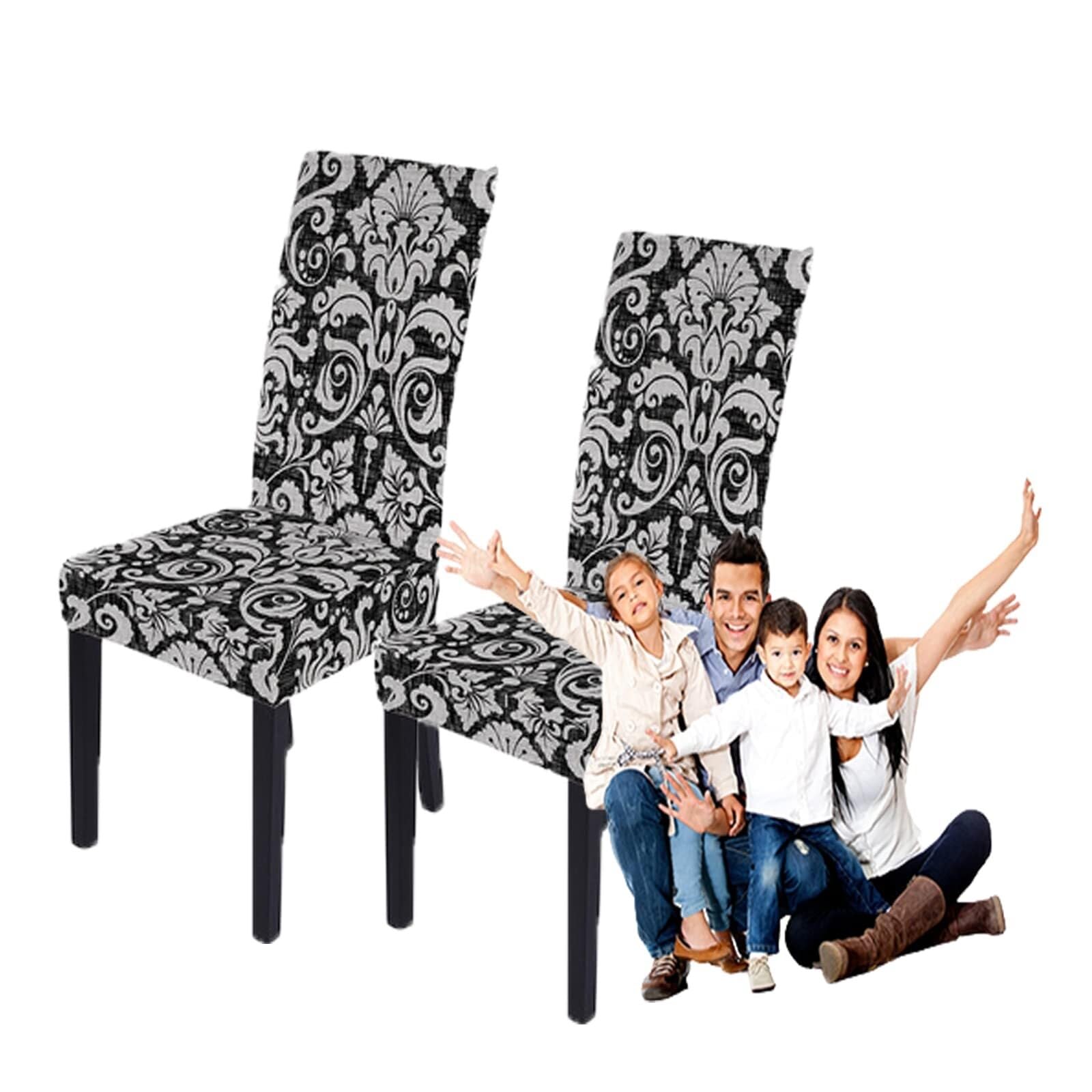 NMVAWIPT Stretchable Polyester-Spandex Dining Chair Covers Non-Slip Elastic Slipcovers For Room Banquet Hotel(8#,2pcs)