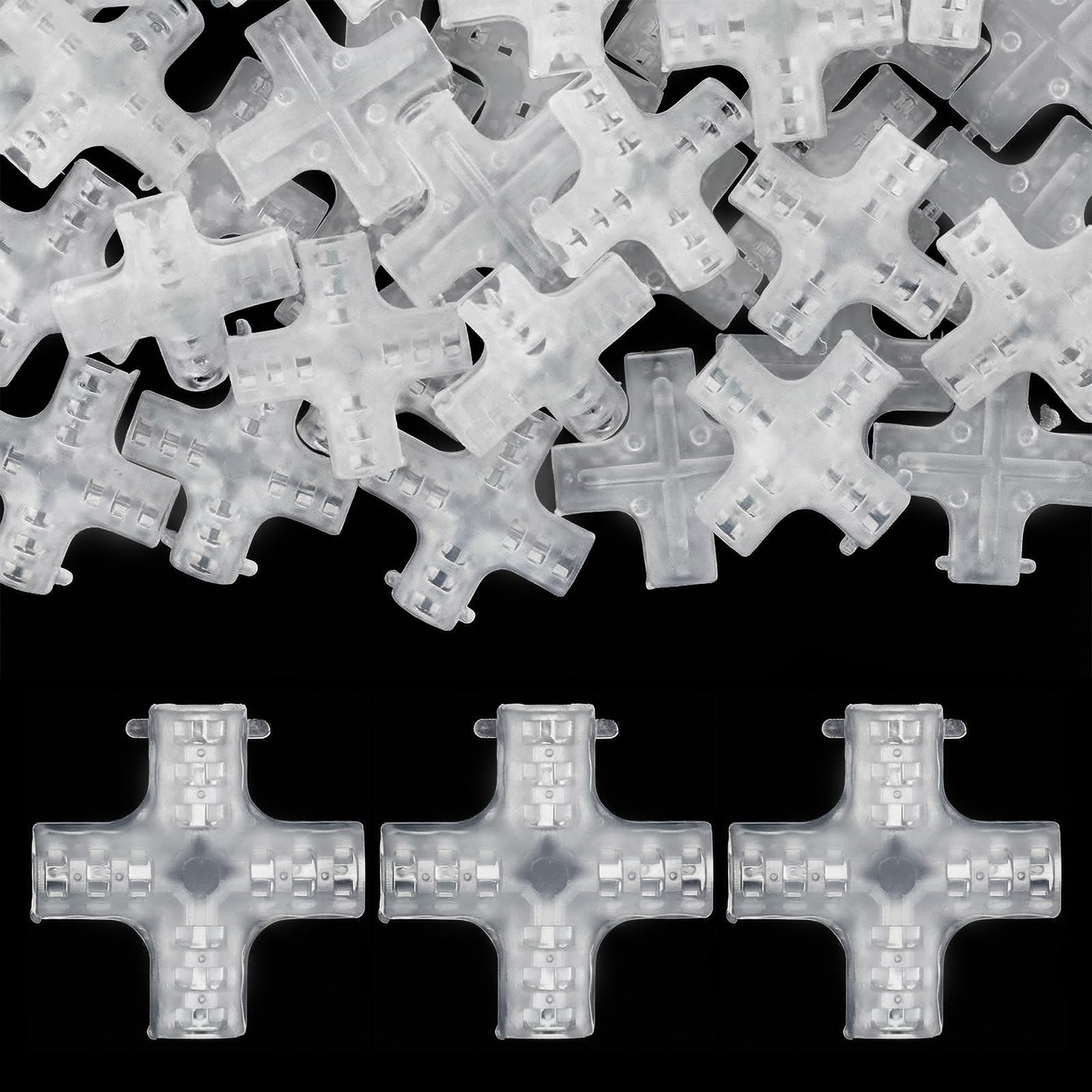 Copkim 50 Pcs Outdoor Event Fuse Connectors Multi Port Junction Splitters for Outdoor Celebrations and DIY Projects (Non-Electric)