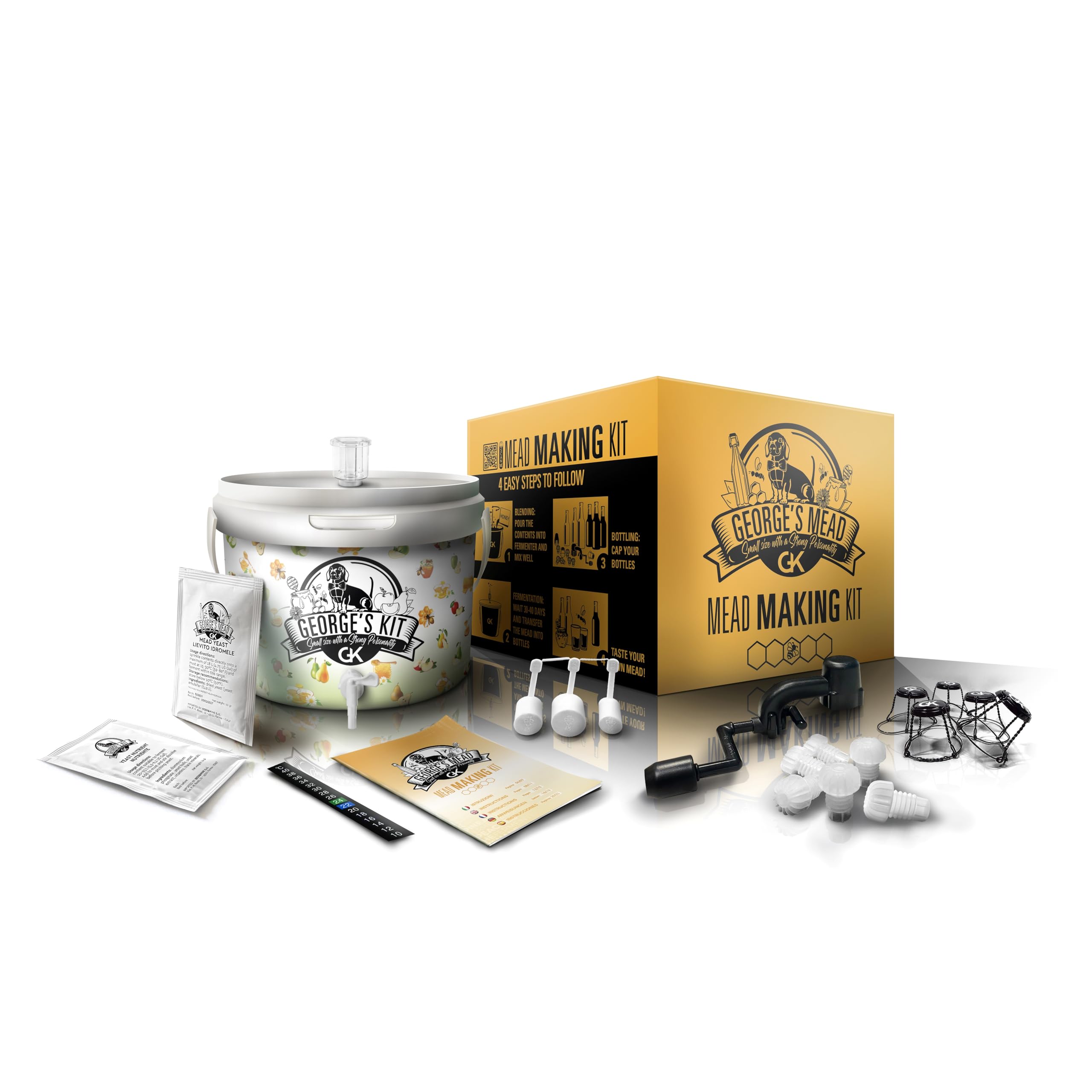 George's Mead Kit de fermentación de hidromela 5L artesanal