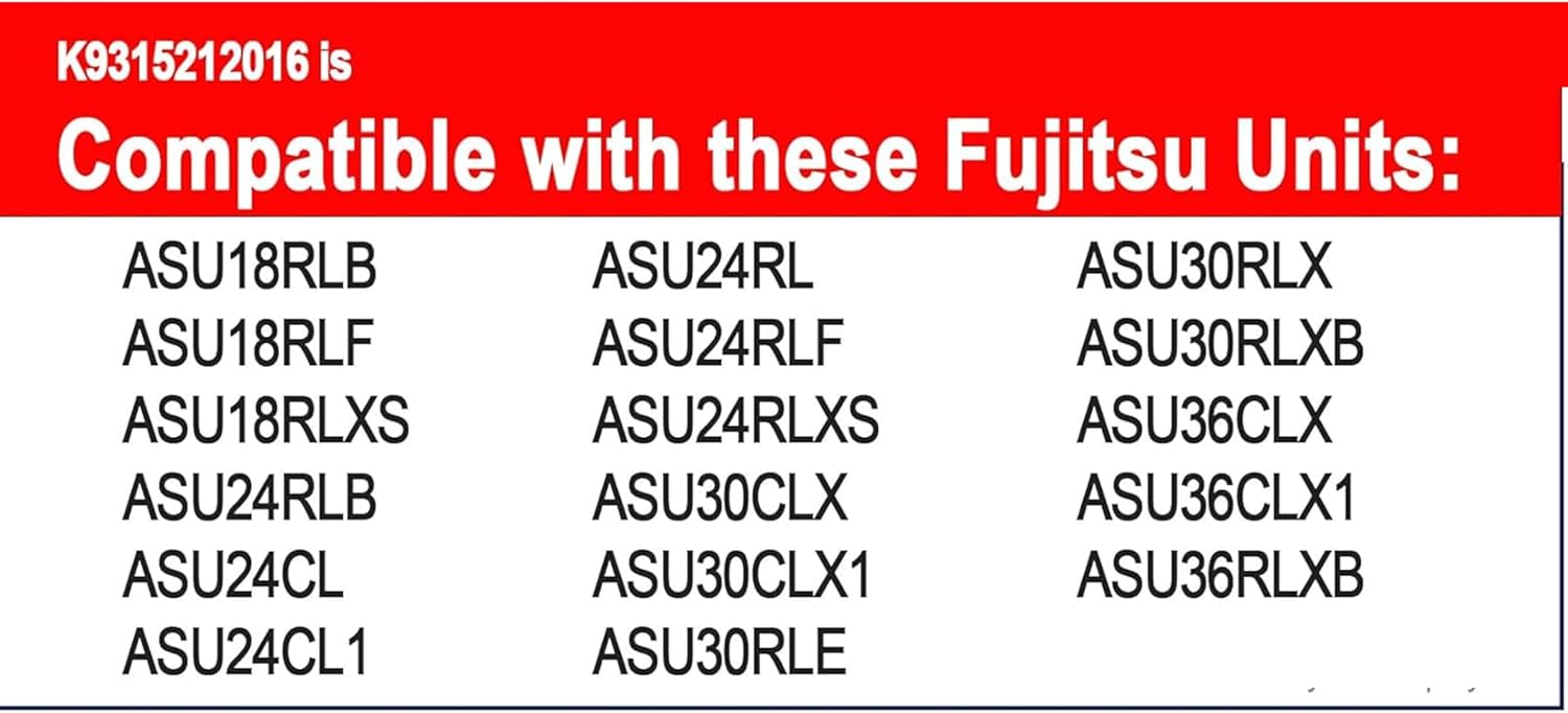 2-Pack Filters Compatible with Fujitsu General UTR-FA13-1 & UTR-FA13-2 K 9315212016 Mini Split Filter