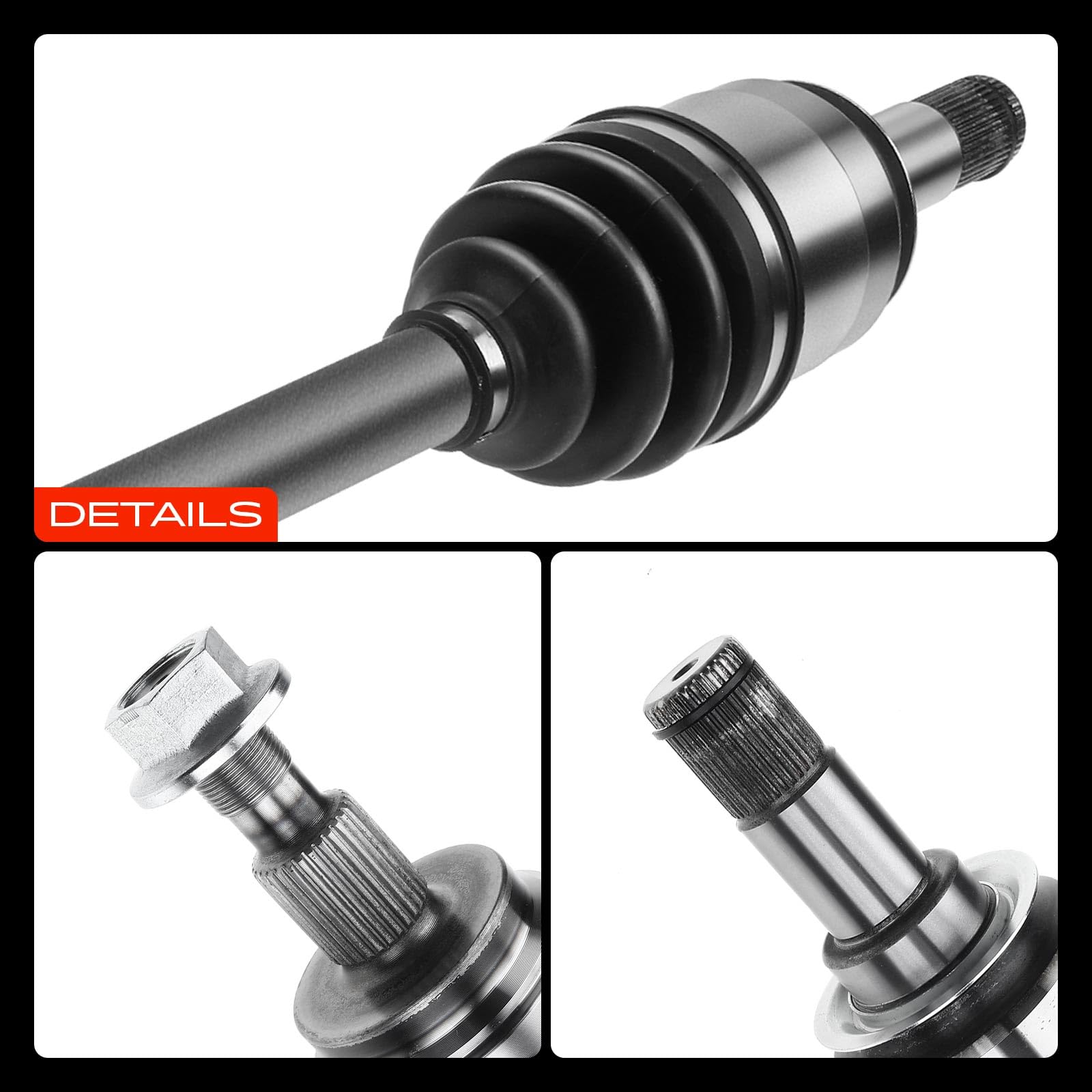Frankberg Eje motriz Eje de transmisión Eje delantero Izquierda sin ABS-Ring Compatible con Clase R V251 W251 R63 R280-R500 3.0L-6.2L 2006-2013 Replace# 2513301901