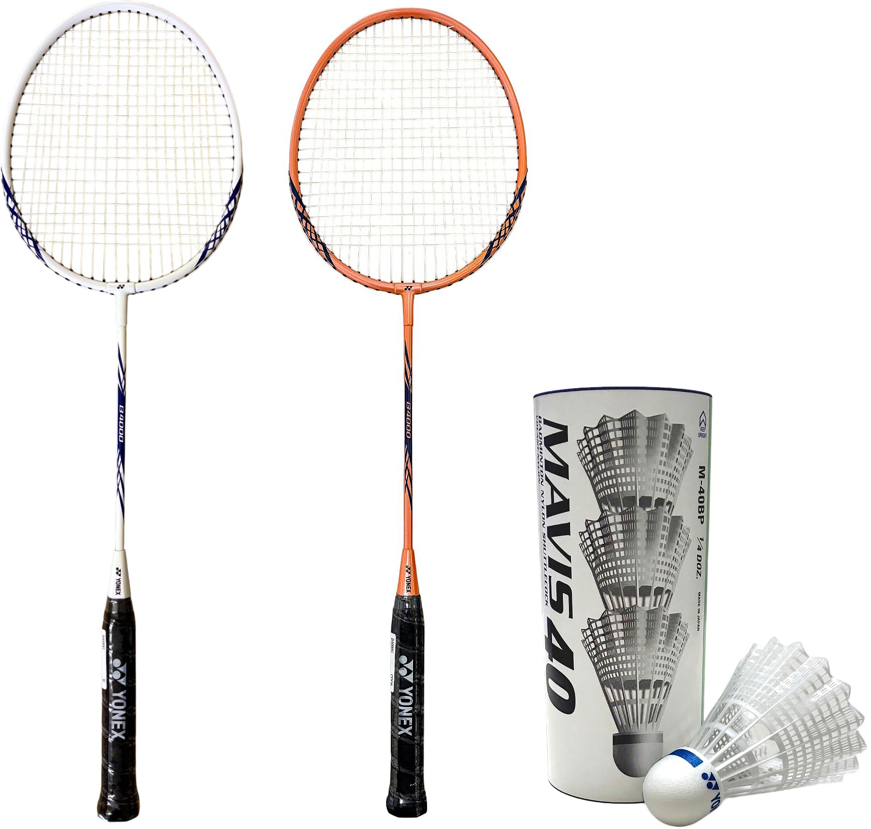 YONEX バドミントンラケット 2本セット B4000　シャトル6個付き Amazon | [ヨネックス]YONEX バドミントンセット シャトル付