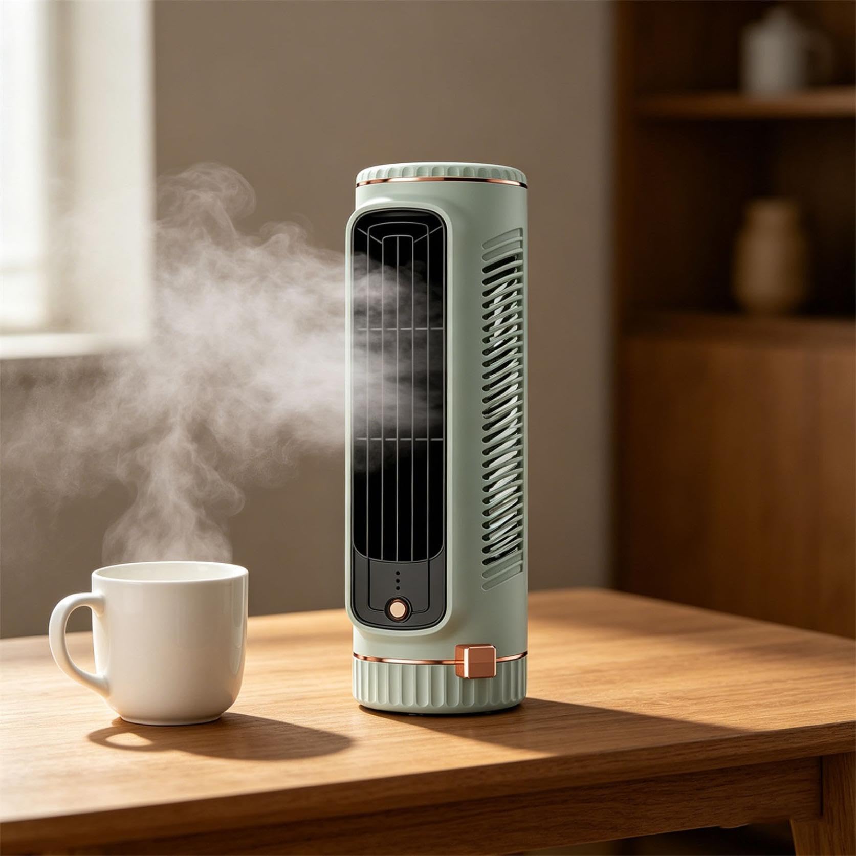 Generisch Climatizzatore portatile, mini condizionatore d'aria senza finestra, raffreddatore d'aria, tre velocità, ventilatore silenzioso senza pale, può essere posizionato orizzontalmente o