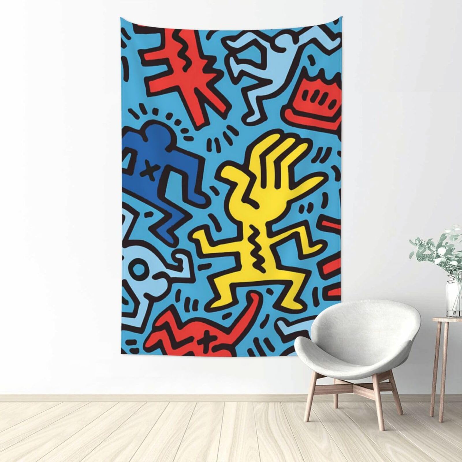Amazon.co.jp: キース ヘリング タペストリー 壁掛け 壁飾り