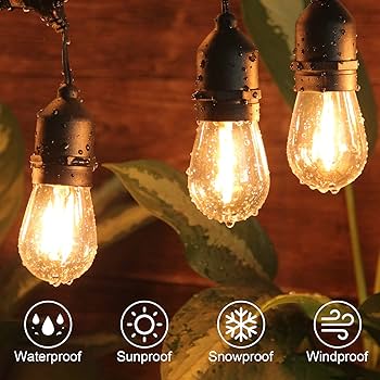 Amazon.com: BRIMAX 12FT Outdoor String Lights with 5 LED