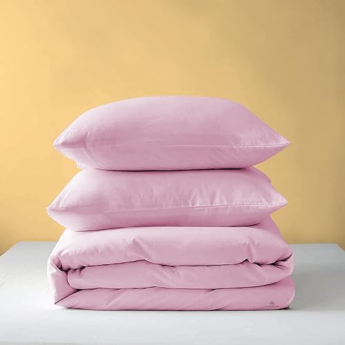 Miniatura 3 de AYANSHI BEDDING Funda de edredón tamaño Cal King, color rosa bebé, juego de funda de edredón de microfibra cepillada suave con cierre de cremallera,