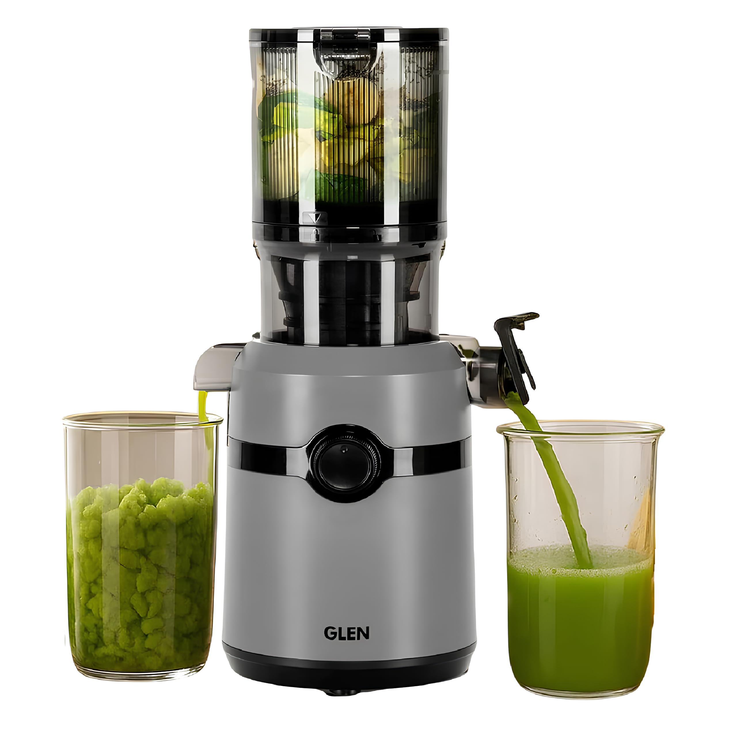 Glen Hopper Slow Juicer Machine Electric, 108mm Large Feed, 0.8L & 0.7L Cups, 2 Size Filter, Low Noise RMP, Cold Press Fruit & Vegetable Pulp & Juice Extractor for Home, Easy Clean, 200W - SA-4015HSJ-image-25