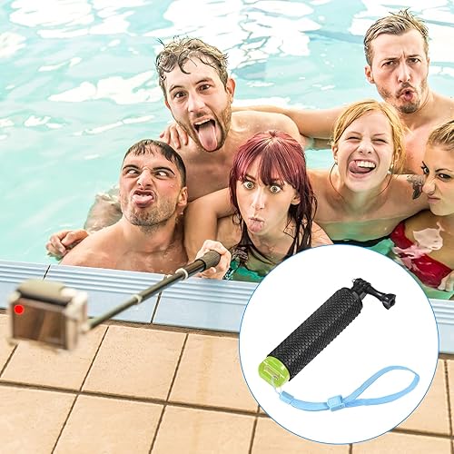 Vista 6 de uxcell Empuñadura flotante impermeable para cámaras de acción, cámara de deportes acuáticos, con correa de muñeca ajustable, verde y negro