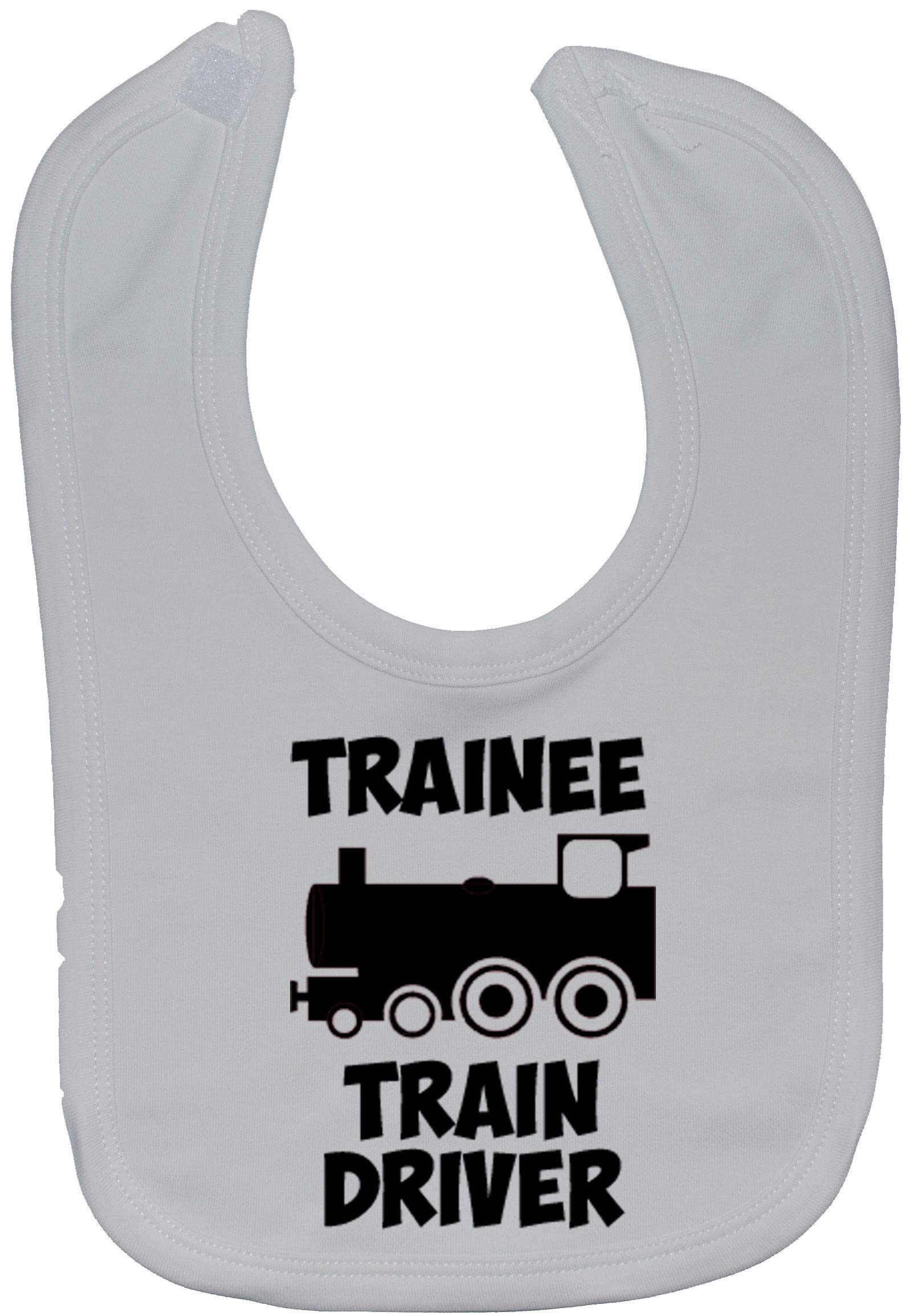 Acce Products Trainee Train Driver Baby Feeding Bib Touch Attach 0 to approx 3 Years - White
