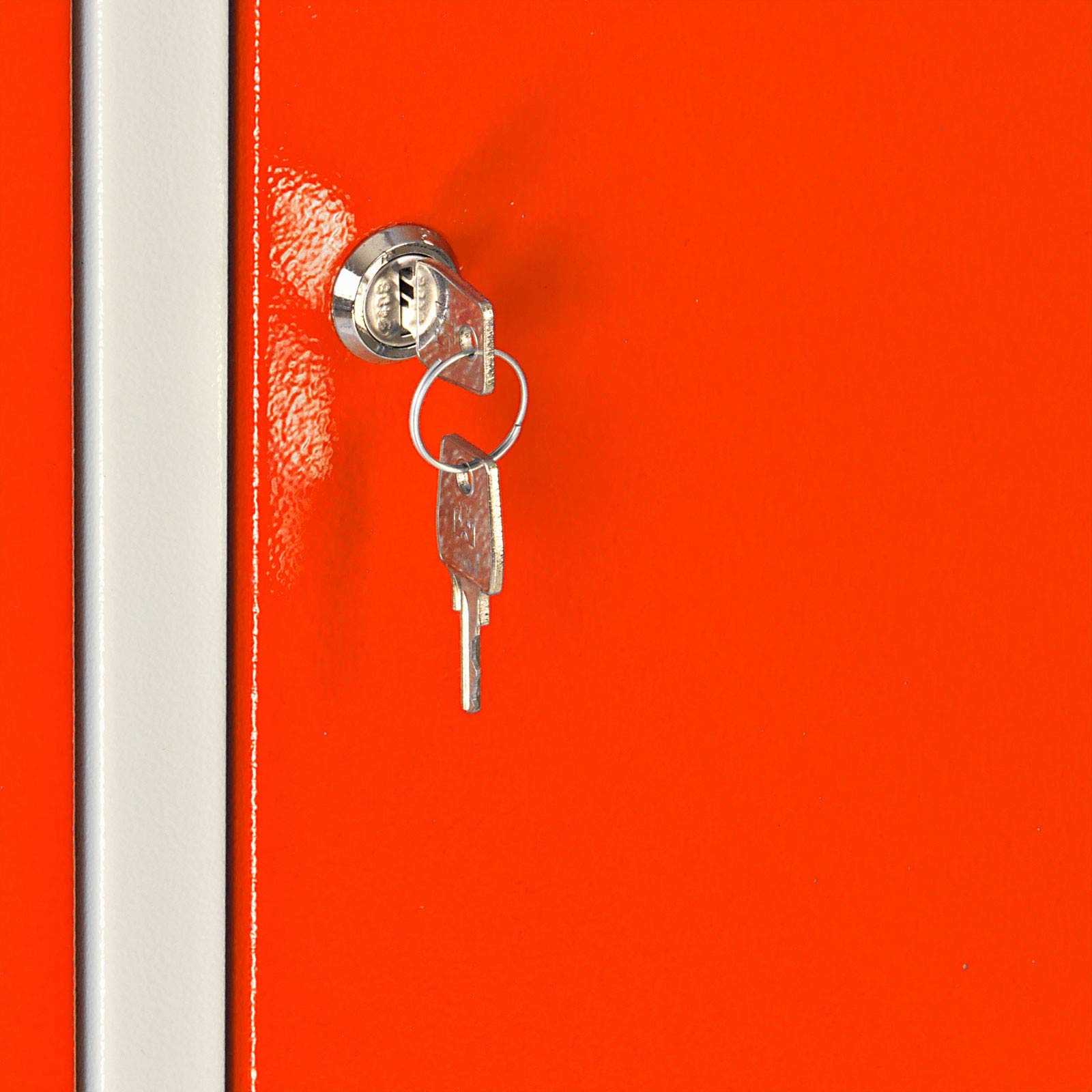 ADB armadietto spogliatoio armadio a 2 ante, colore: grigio chiaro/Arancione Regular metallo