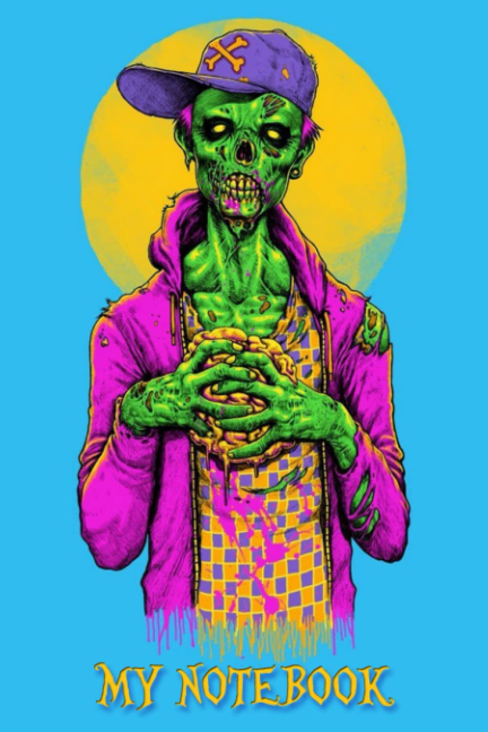 Zombie Notebook: 6x9 100 Pages, Planner, Lined College Ruled Paper, Diary, Matte Finish Cover, Journal