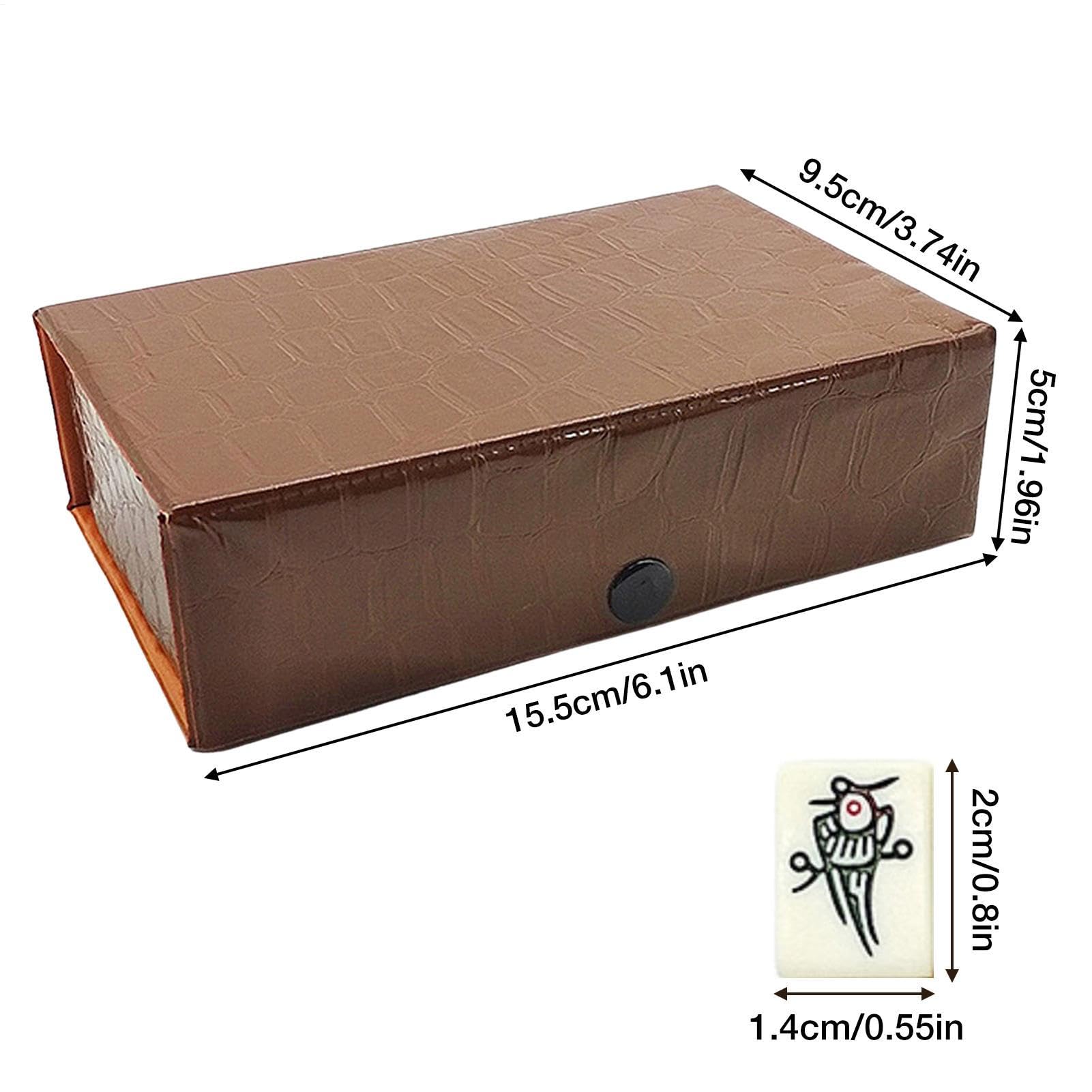 Mini Mahjong - Set da viaggio portatile con 144 tegole, da tavolo compatto composto da due , ideale per intrattenimento in famiglia, riunioni sociali, feste in casa,