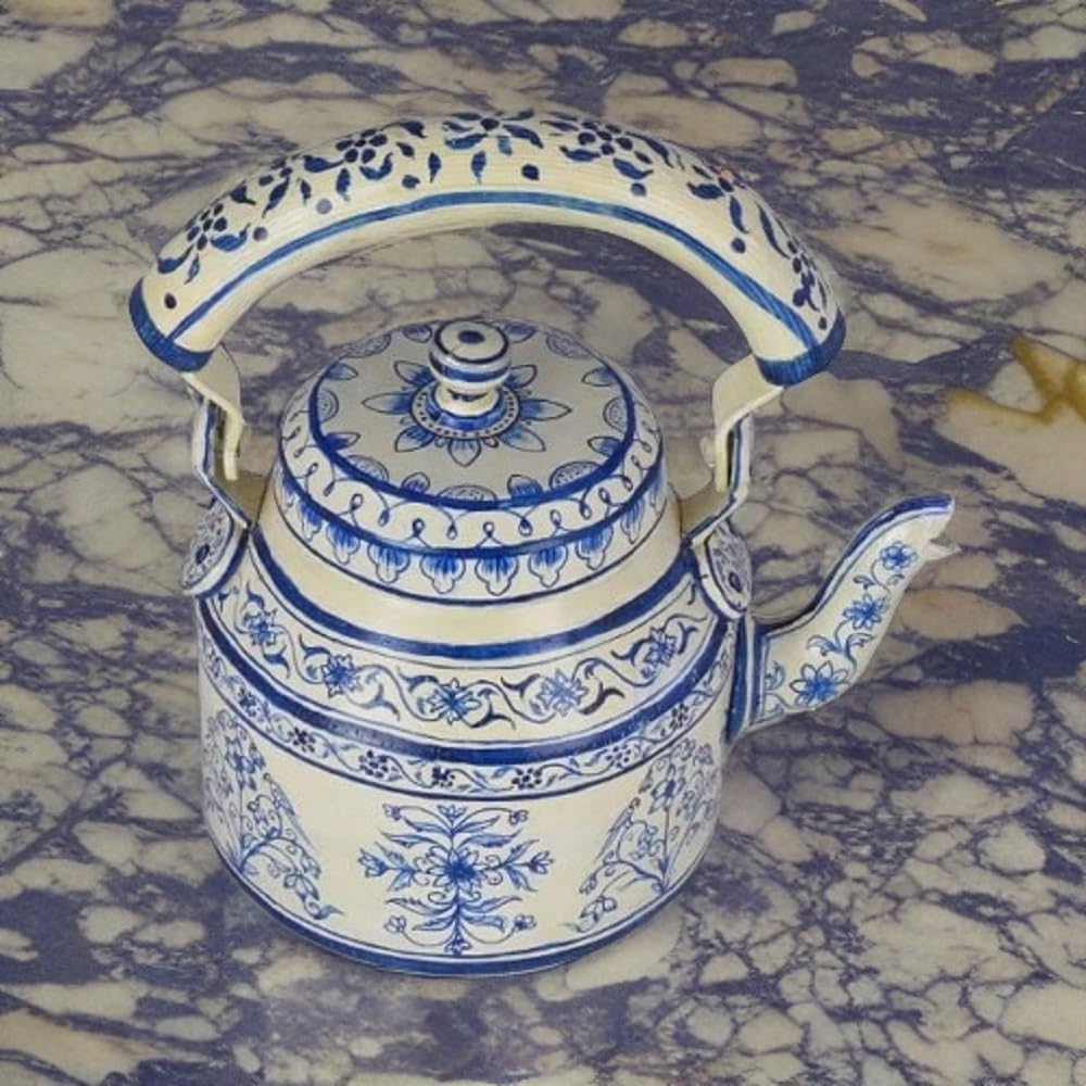 Handpainted Aluminum Tea Kettle - Copper -8