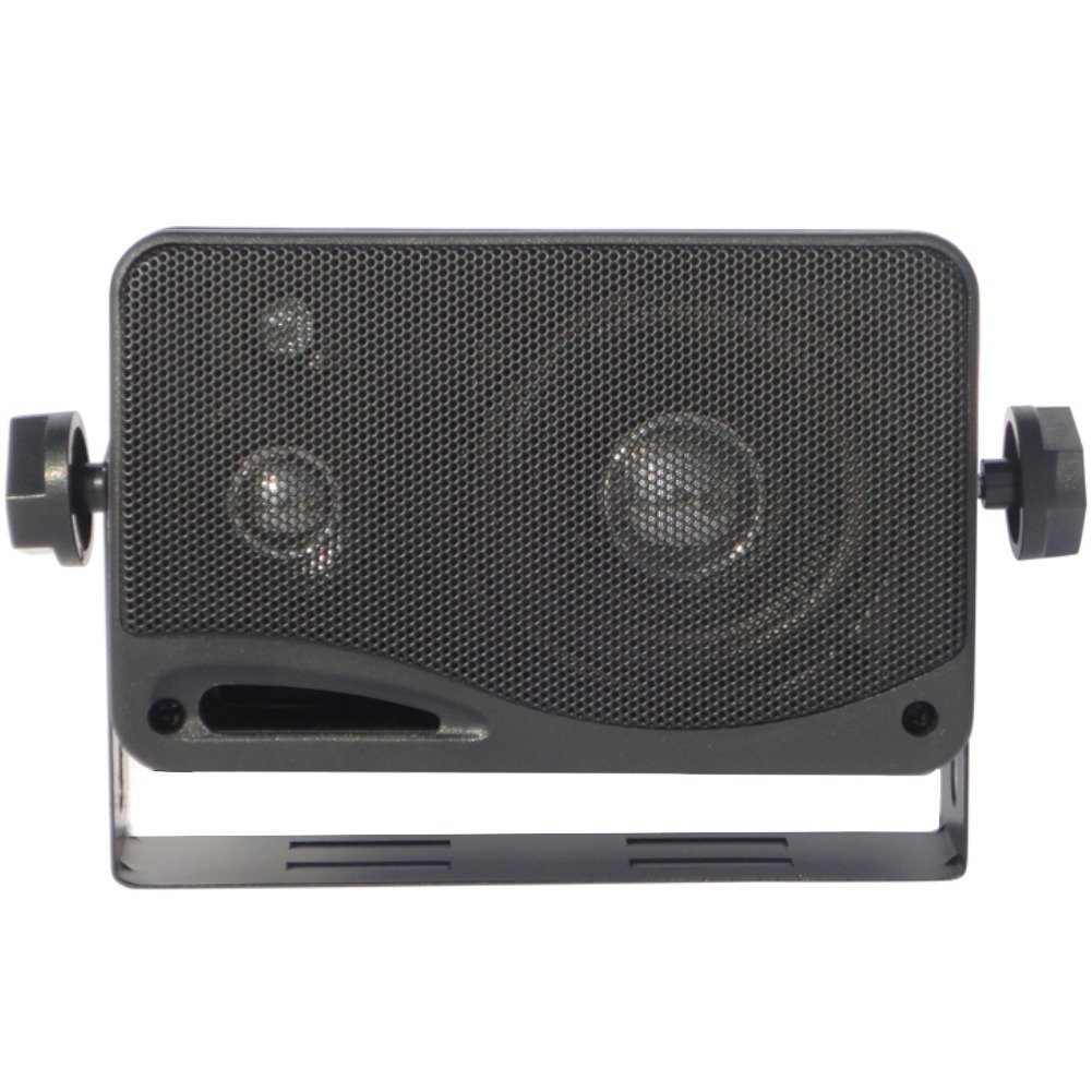 COUPLE DE CAISSES IMPERMÉABLES ET RÉSISTANTES À L'EAU EST AU SOLEIL POUR INTÉRIEURS OU PISCINE BATEAU CANOT OU ACTIVITÉS' COMMERCIALES COMME HÔTEL RESTAURANT PIZZERIE PUB BAR GELATERIA EN PLEIN AIR PYLE PLMR24B NOIRES 15,00 CM 200 WATT RMS ET 400 WATT MAX
