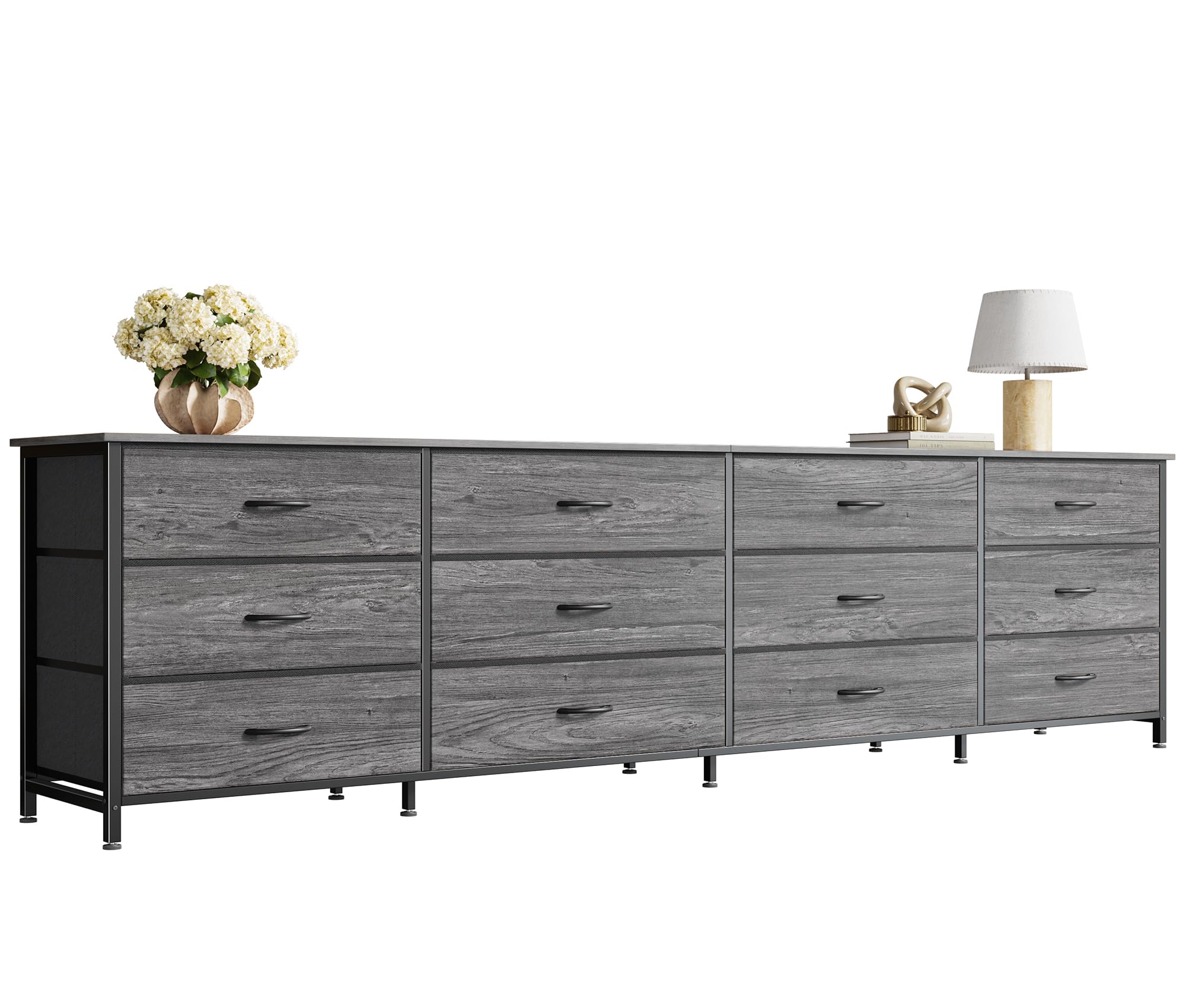 Huuger 78.7 Inch Long Dresser for Bedroom, 12 Drawer Dresser for Closet