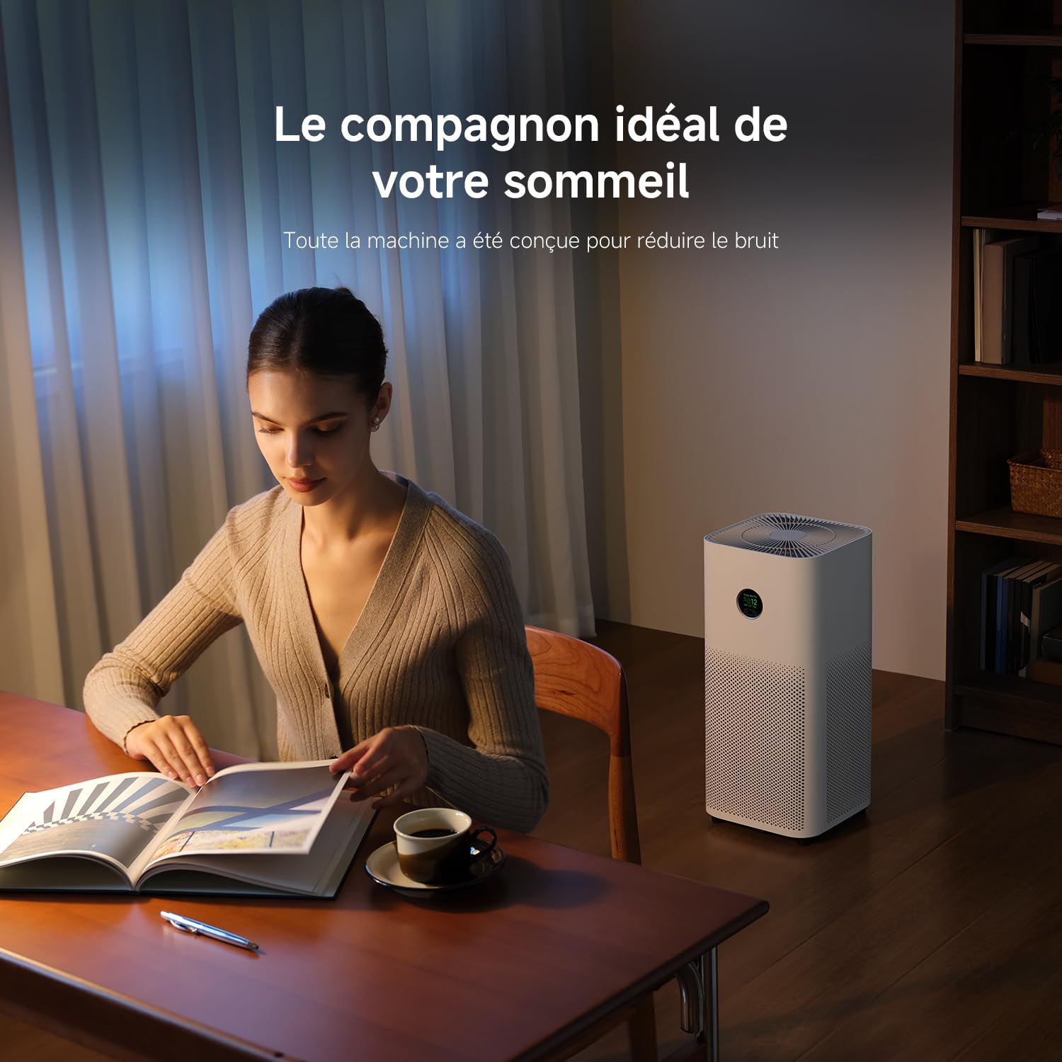 Xiaomi Smart Air Purifier 6 : Purificateur HEPA pour pièces jusqu'à 87,5 m² | CADR 443 m³/h, élimine 99,97 % des allergènes,Mode nuit silencieux,contrôle via App et Alexa,Air pur pour toute la maison