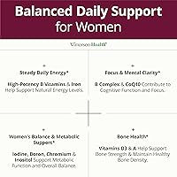 Vista 4 de Multivitamínico para mujeres – Multivitamínicos y multiminerales esenciales para mujeres 60 cápsulas líquidas con vitamina B12, A, D, C, zinc