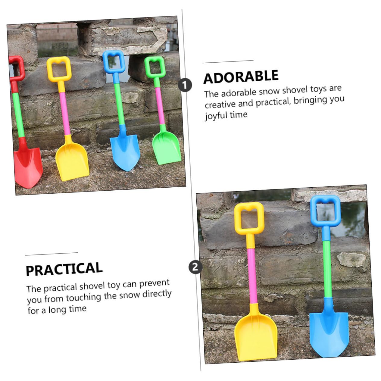 Set di 10 Pezzi di Palette Doppie per Bambini in Abs, Giocattoli da Spiaggia e Neve, per Giochi All'aperto e Attività sulla Sabbia Colore Casuale