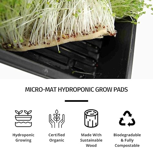 Miniatura 3 de Micro-Mats - Almohadillas hidropónicas de cultivo - para producción orgánica - Paquete de 10 - Germinación de plantas y semillas pasto de trigo,