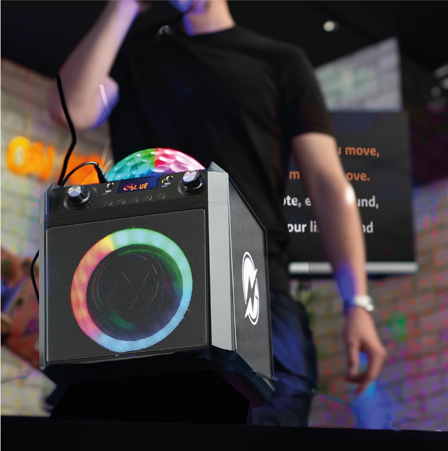 N-Gear Block Party 602 6 in / 15 cm Cassa Bluetooth Karaoke con 2 Microfoni