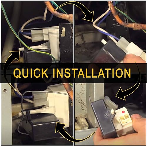 Miniatura 12 de Relé de arranque del compresor de refrigerador W10613606 y condensador de Seentech - Compatible con Whirlpool, Kenmore, refrigeradores. Reemplazar