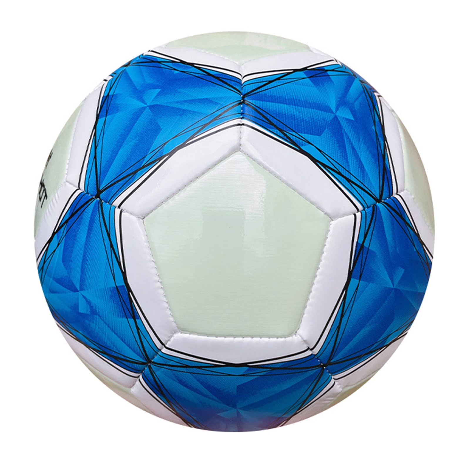 Pallone da calcio fluorescente al buio, con luci LED, riflettenti, misura 4, 5, per calcio luminoso