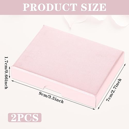 Miniatura 2 de Caja de regalo pequeña de 2 piezas de joyería pequeña, collar elegante, pulsera, aretes, cajón, caja organizadora de cajas de joyería vacías, cajas