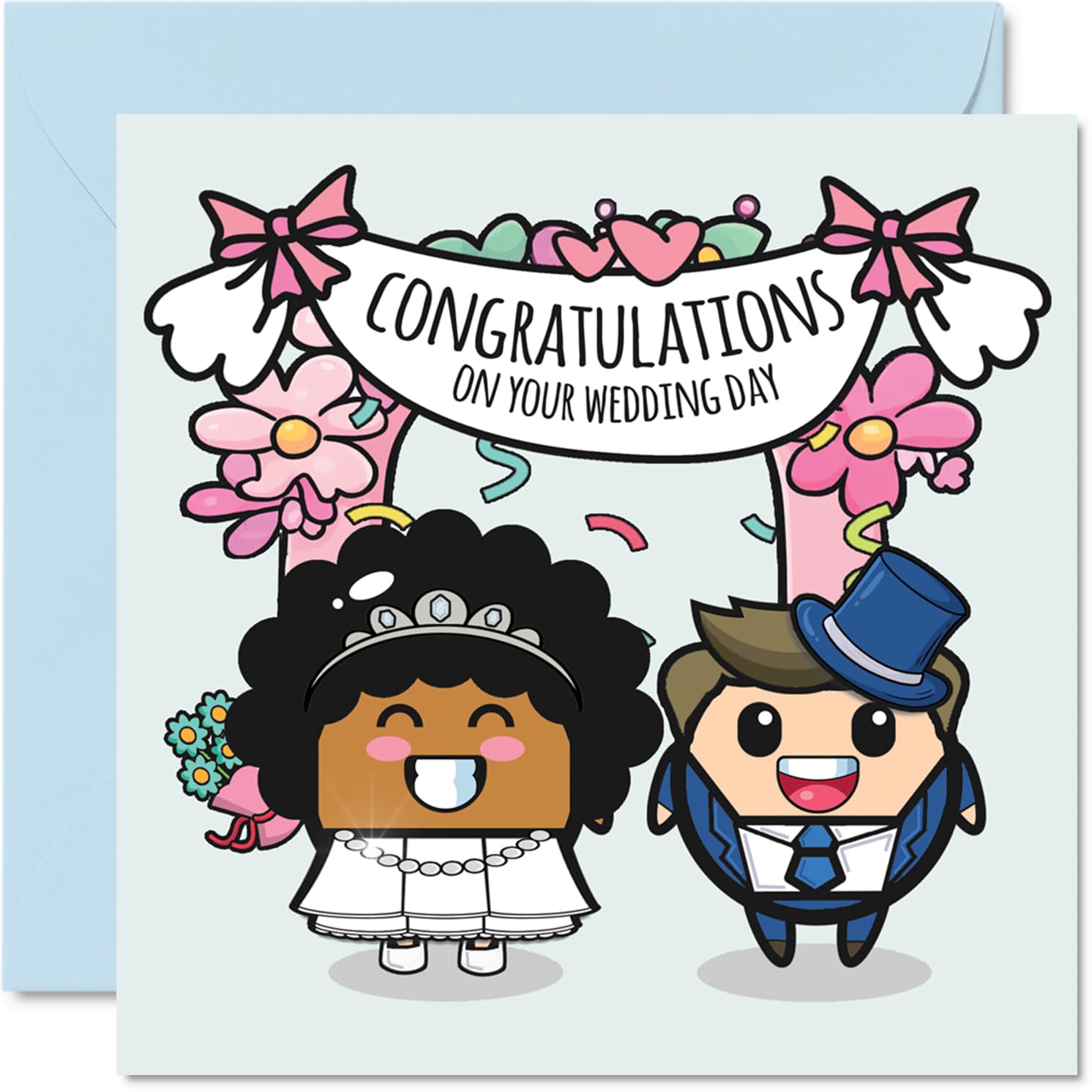 Wedding Cards for Couples - Congratulations on your Wedding Day - Gifts for Newlyweds, Congrats Well Done Card, 145mm Greeting Cards Marriage Fiance Fiancee