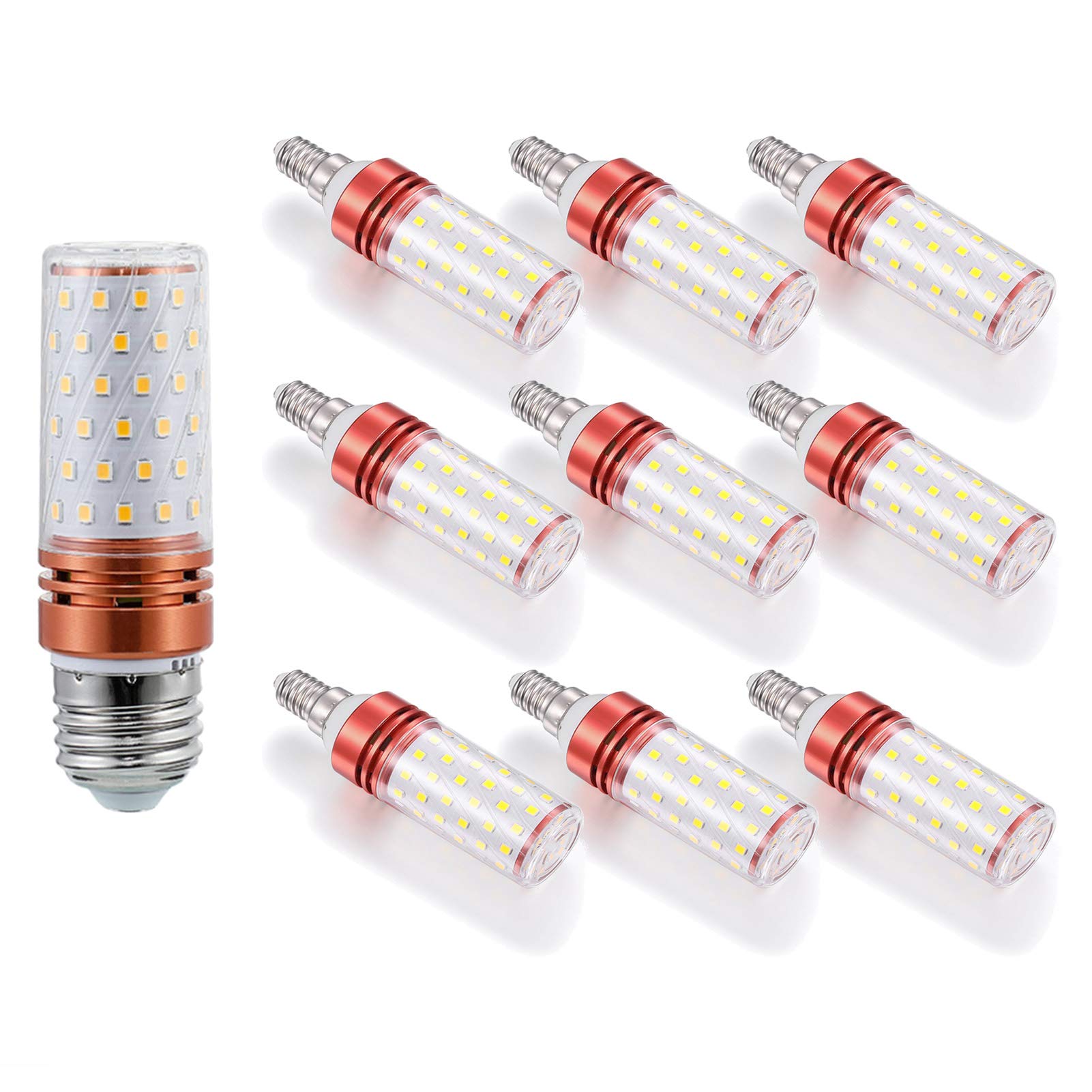 Lampadine LED a mais 16 W Confezione 10 2835 SMD 1440LM Lampadina illuminazione decorativa, Lampada a incandescenza equivalente a 160 W, illuminazione domestica, Non dimmerabile, Bianco caldo