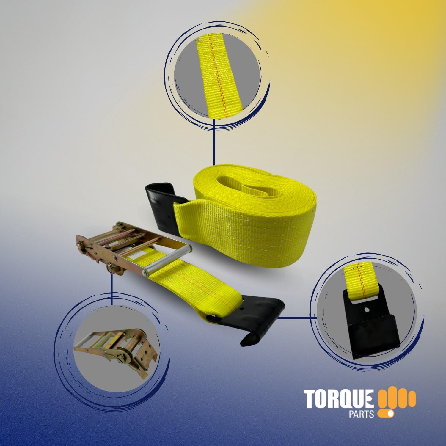 Torque Heavy Duty Straps Winch/Ratchet