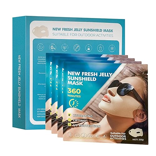 Miniatura 3 de 5 máscaras de gelatina fresca, parche facial para ojos de golf, parches de protección solar hidratantes para verano al aire libre, accesorios de