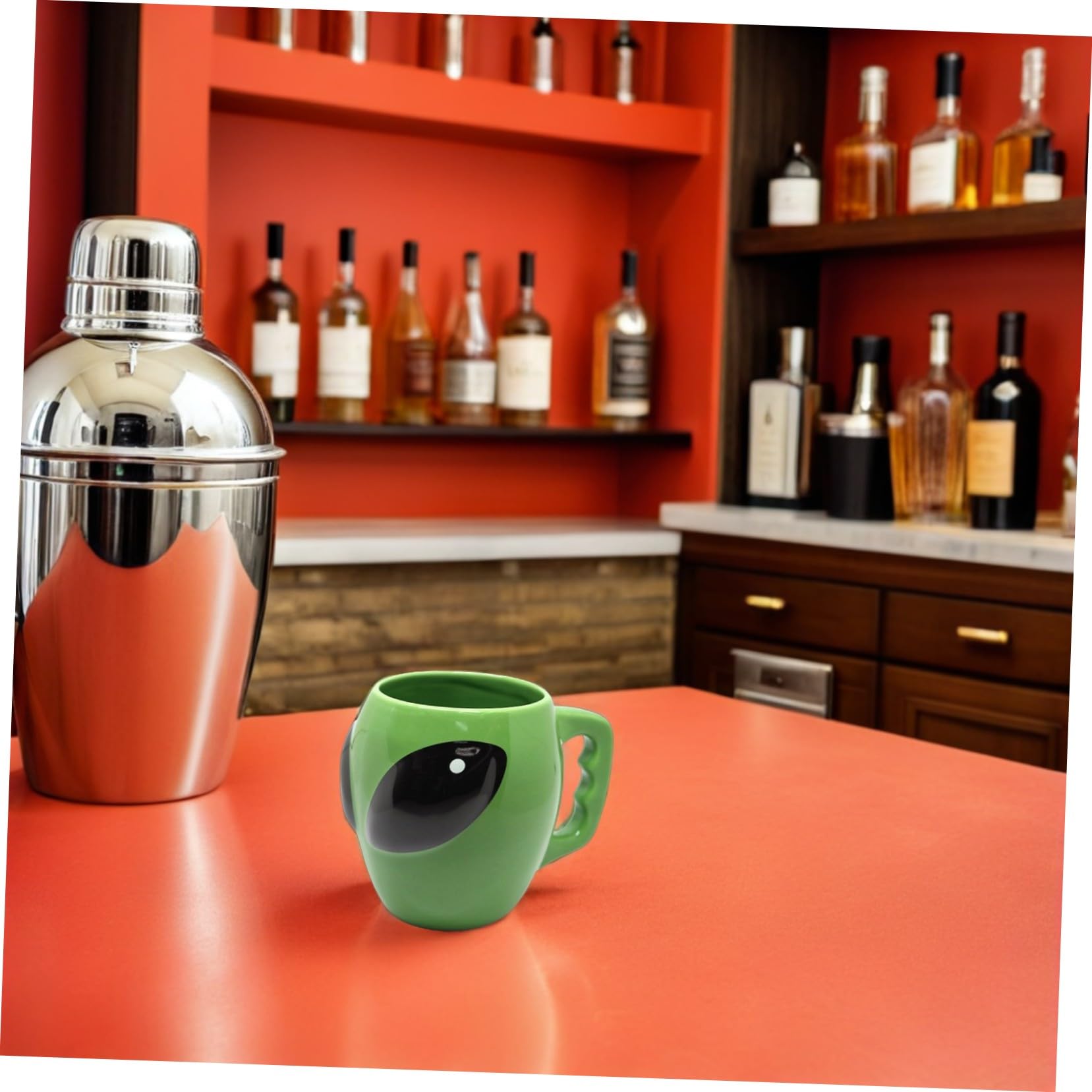 Artibetter Tazza in Ceramica da Caffè e Tè Multifunzione Resistente all'Usura Manico Curvo Ergonomico per Uso Quotidiano in Ufficio e Casa Design 3D Decorativo