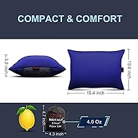 Vista 3 de X-Foam - Almohada inflable para acampar con funda de espuma extraíble, cómoda, lavable, ultraligera, portátil con soporte lumbar para el cuello