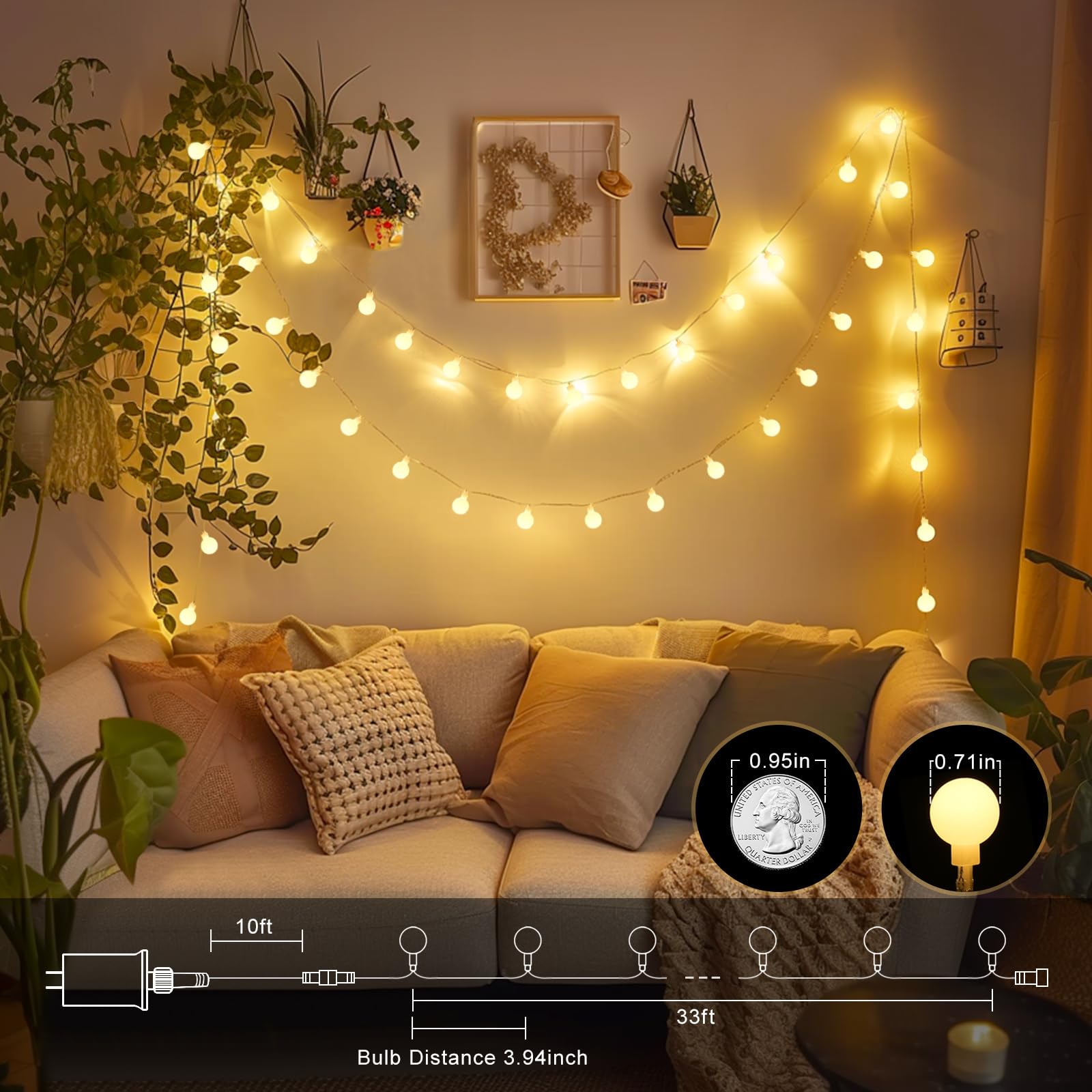 Fairy Lights Living Room