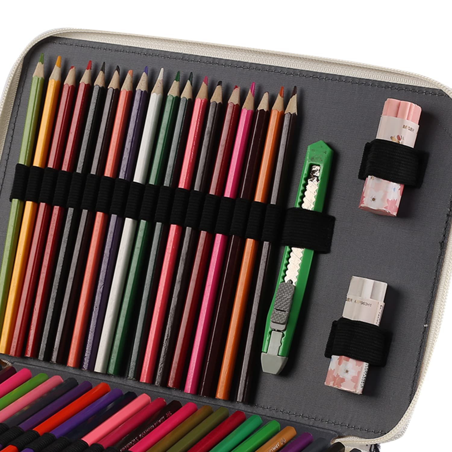 Shulaner 250 Slot Pencil Case met 5 Multi-Layer Grote Capaciteit