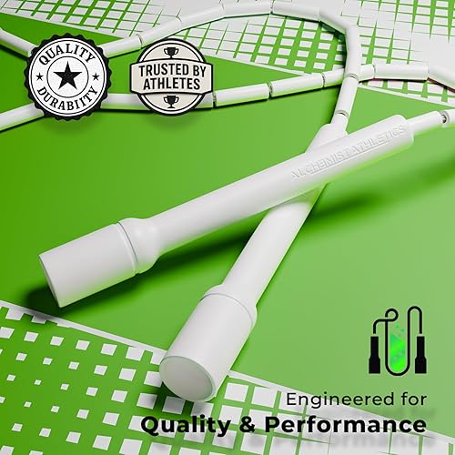 Miniatura 2 de Beaded Jump Rope, 10ft Adjustable Skipping Rope with 1-Inch Durable Beads, Shatterproof Handles, Tangle-Free Design, Freestyle & Fitness Training