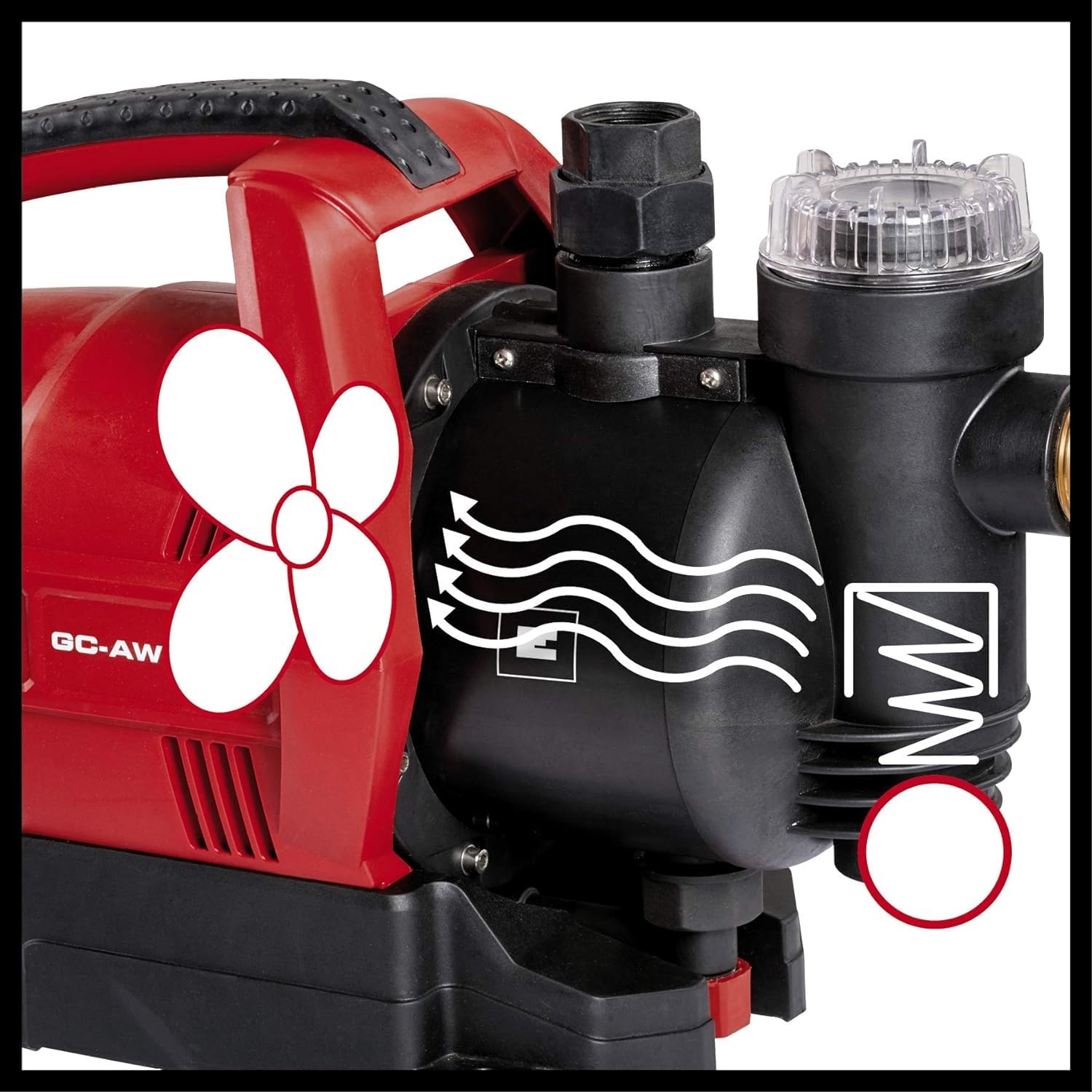 Einhell Hauswasserautomat GC-AW 6333 (630 W, 3,6 bar Druck, 3300 l/h Fördermenge, Vorfilter, Rückschlagventil, autom. Durchflussschalter mit LED-Anzeige)