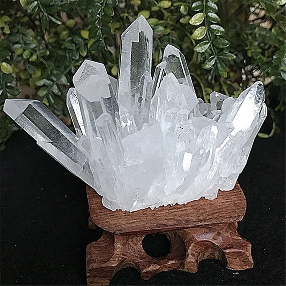 Salud y hogar Grupo de Cristal Blanco Natural de especímenes Originales (Size : 400g)