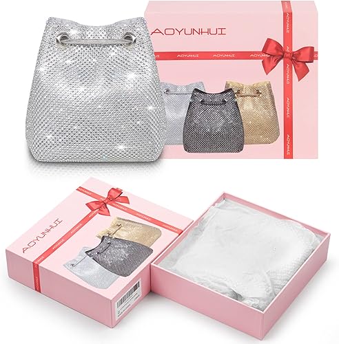 Miniatura 6 de AOYUNHUI Bolsos de mano para mujer, bolso de mano con diamantes de imitación, monederos de embrague para fiesta y boda