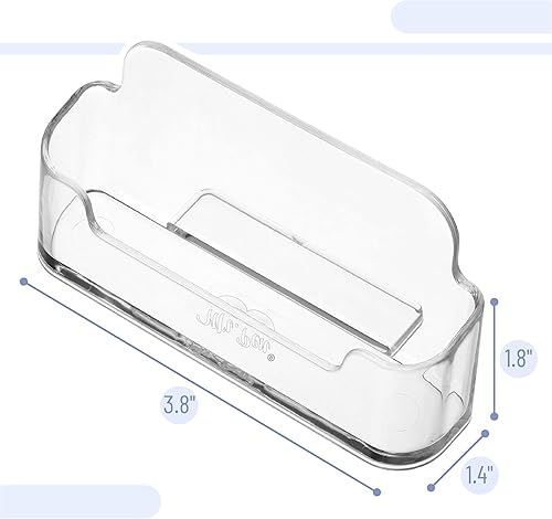 Miniatura 5 de Mr. Pen - Soporte acrílico para tarjetas de visita para escritorio, soporte de plástico transparente para tarjetas de visita, 3 paquetes, se adapta