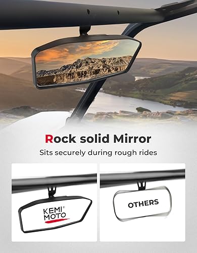 Miniatura 4 de KEMIMOTO UTV Espejos Laterales y Espejo Central Compatibles con Can Am Maverick Trail Sport MAX 2018-2025 Commander Espejo Retrovisor Ajustable