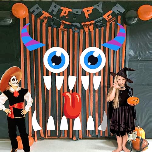 Miniatura 6 de Kit de decoración de coche Monster Trunk or Treat – Decoración del hogar de Halloween para interiores y exteriores – Pared, arco de garaje,