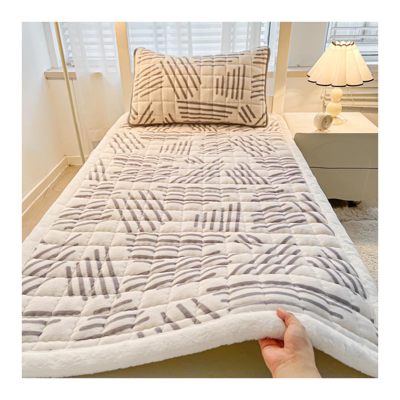 Mswborml D Velvet Japanese Futon Floor Mattress, Thick Tatami Mat Portable & Foldable Roll Up Floor Be Mattress Sleeping Pa For Adults, Orm, Guest Be, Camping An Travel,,90X190cm/35X75in