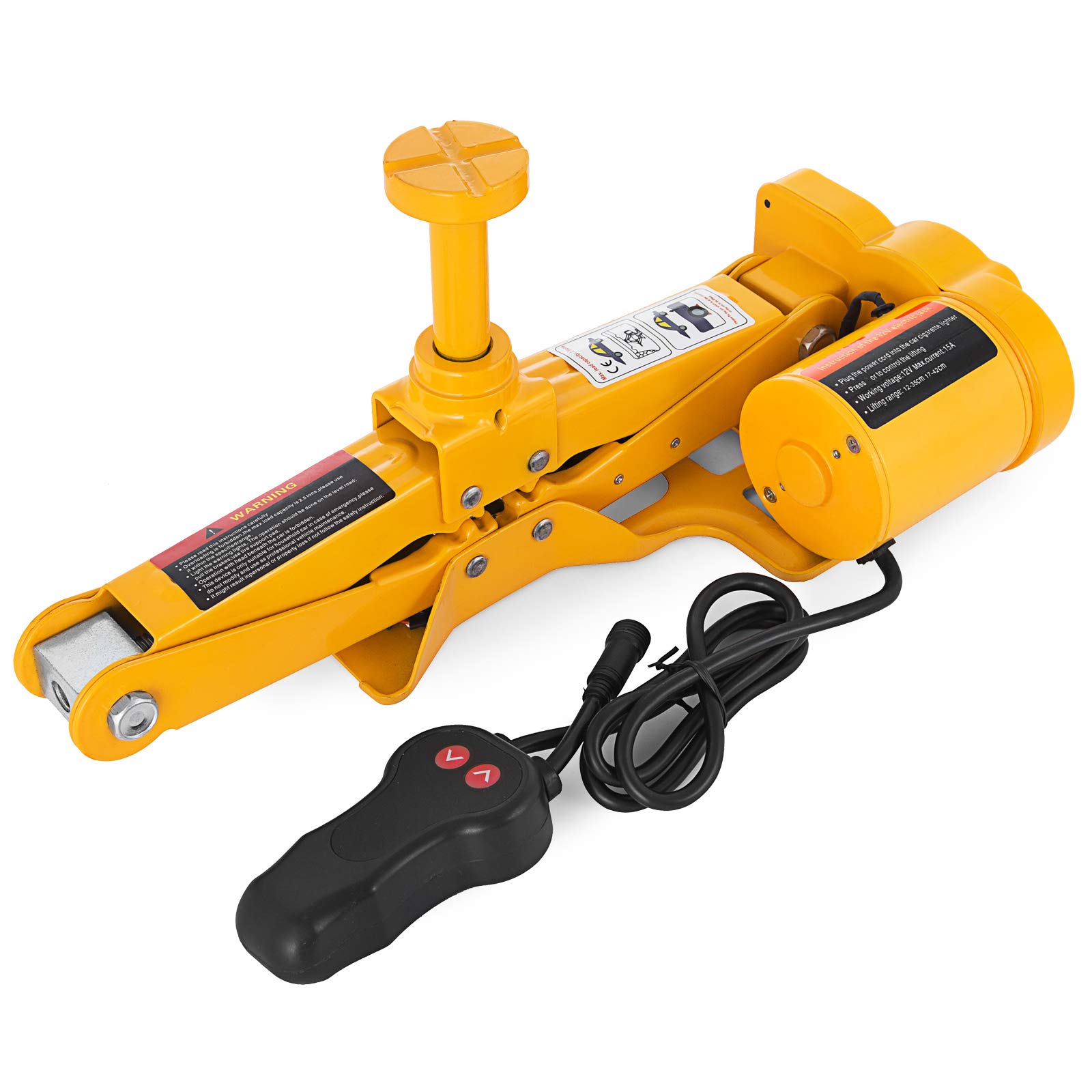 Mophorn 12V Electric Car Jack 3 Ton 6600LBS Scissor Lift Jack Electric Scissor Jack 0.5 Inch