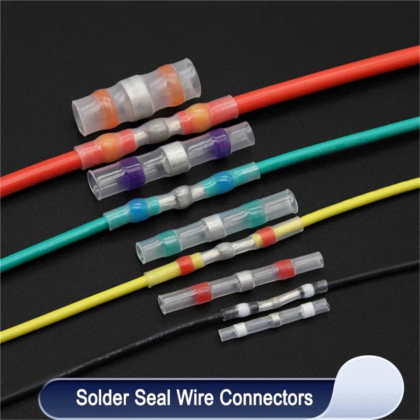 Conectores Termorretractiles Conectores de Cable con Sellado de Soldadura, terminales de Cable eléctrico a Prueba de Agua, Kit de Empalme eléctrico de Tubo termorretráctil(Green,800pcs)