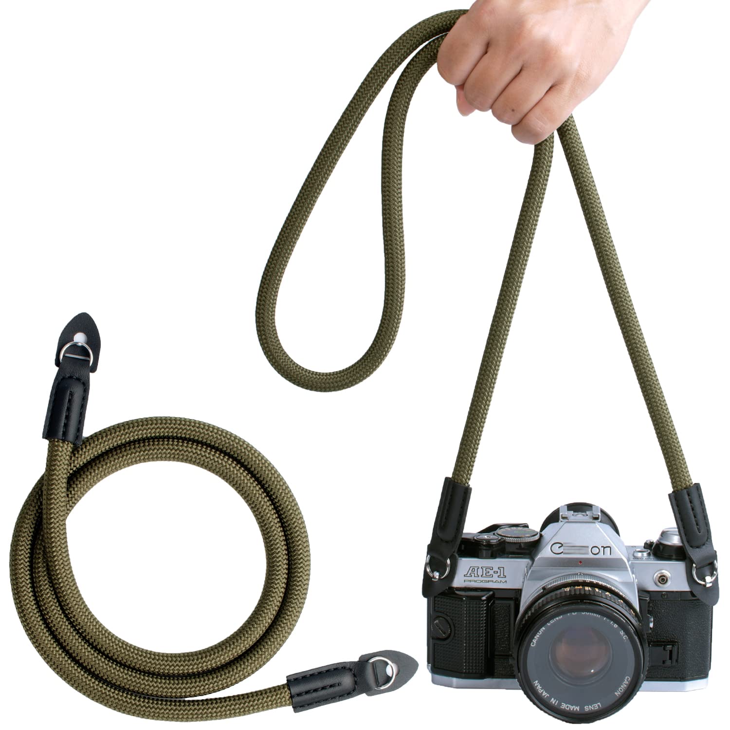 PIBIETTN Vintage Camera Strap,Nylon Climbing Rope Camera Shoulder Neck Strap for Micrrorless SLR DSLR Camera